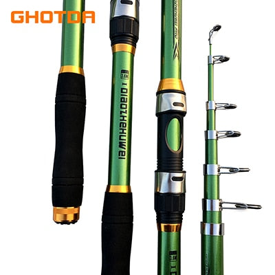 GHOTDA Carp Fishing Rod - Carbon Fiber Telescopic Pole GHOTDA Carp Fishing Rod - Carbon Fiber Telescopic Pole